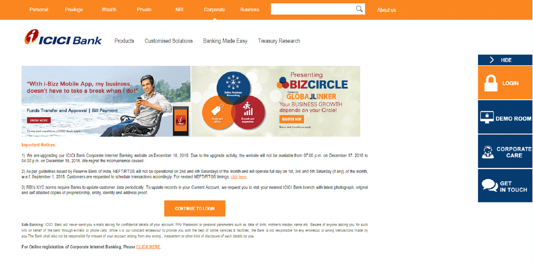 ICICI Corporate E-Banking Internet Banking Login: A Complete Guide